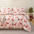 Christmas Duvet Cover King Size Polyester Set - 3-Piece Holiday