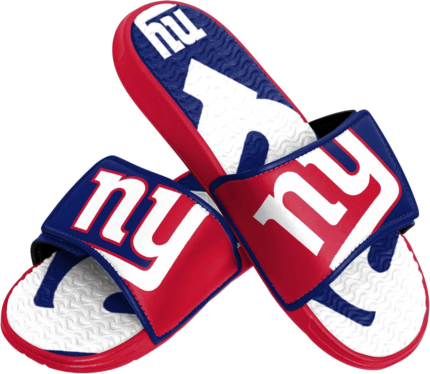 FOCO Mens NFL Team Logo Sport Shower Gel Slide Flip Flop Sandals
