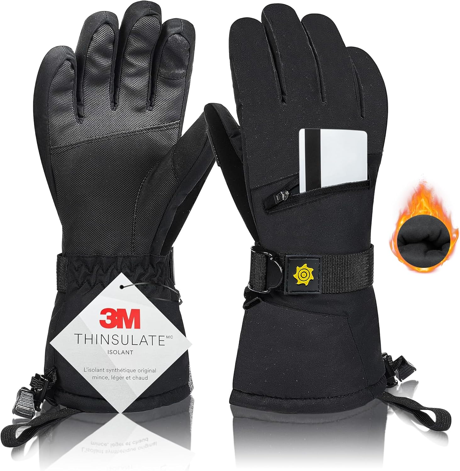 Waterproof 3M Thinsulate Ski Gloves by Solaris