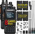 8 Watt TD-H8 GMRS Handheld Radio 2-Pack - Long Range, Programmable
