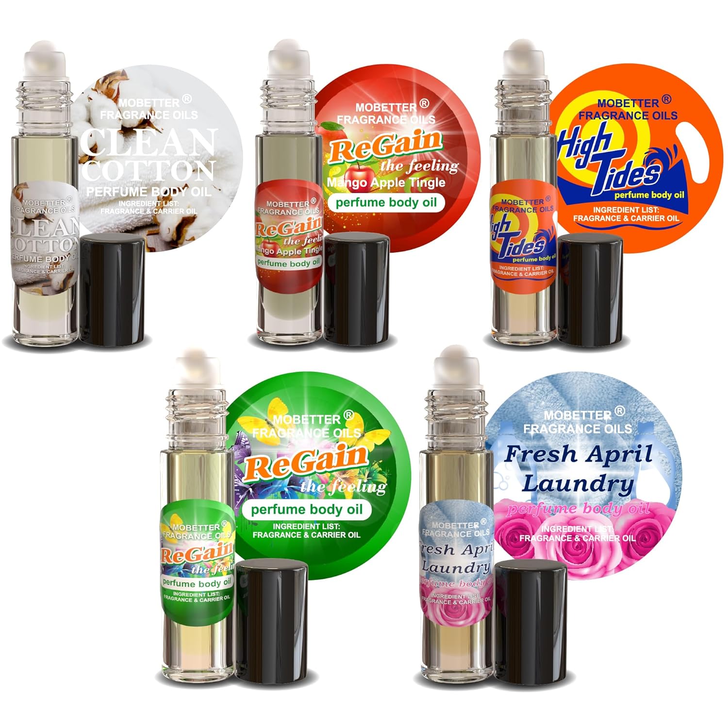 MOBETTER FRAGRANCE OILS Unisex Perfume Body Oil Bundle Set