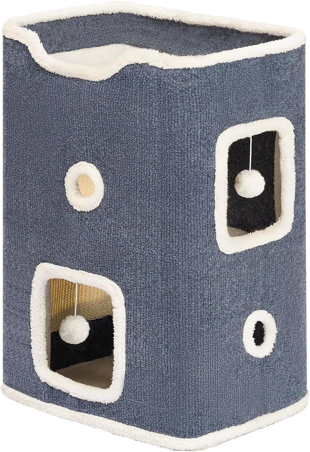 Upgraded Wide Cat House & Condo for Indoor Cats - Perfect Playhouse