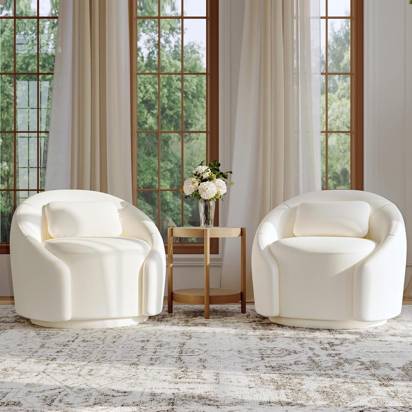 360Swivel Accent Chairs: Mid-Century Modern Comfort