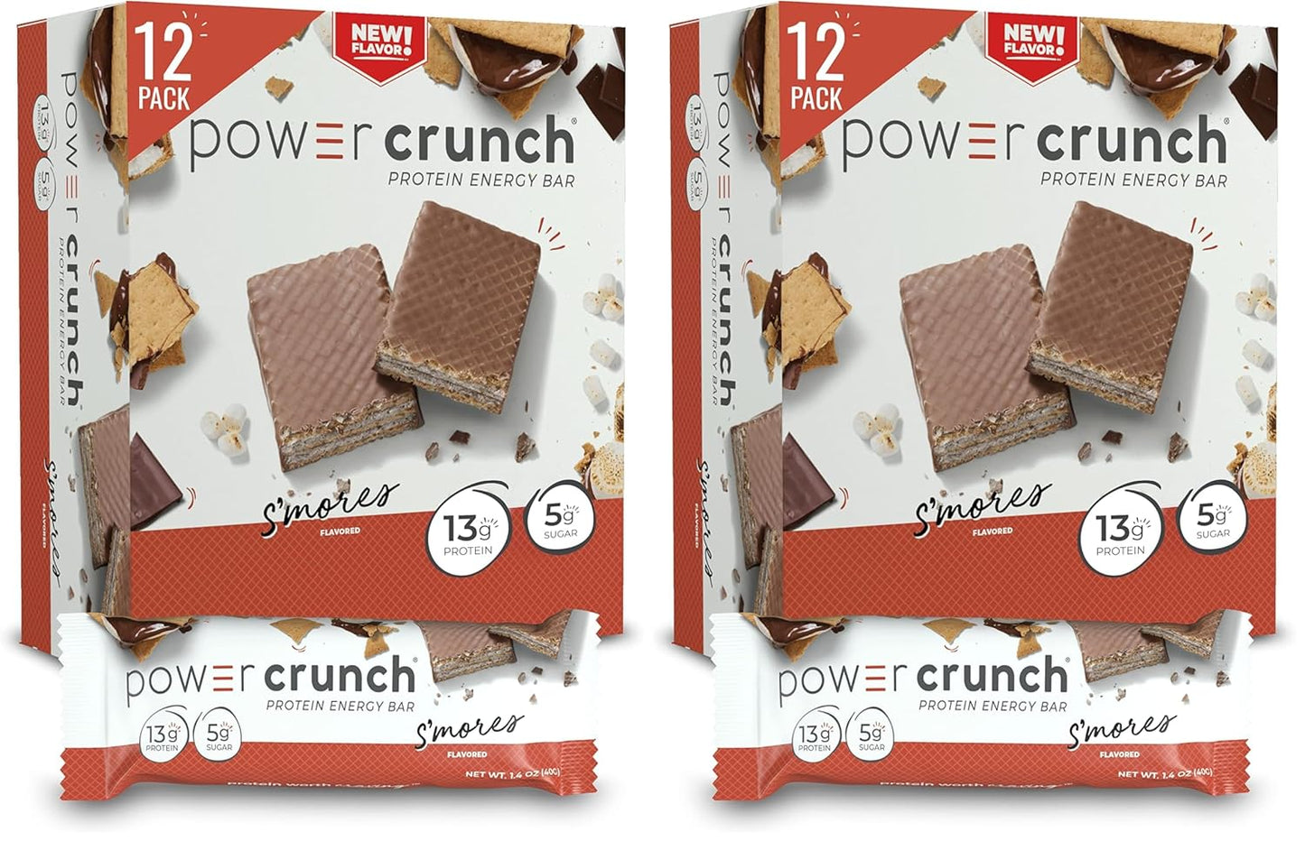Power Crunch Protein Wafer Bars - Delicious S'Mores Snack Pack
