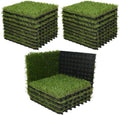 XLX TURF Artificial Grass Turf Tiles 27-Pack - Interlocking