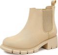 Girls Ankle Boots Chelsea Slip On Lug Sole Low Heel - Easy On/Off tab
