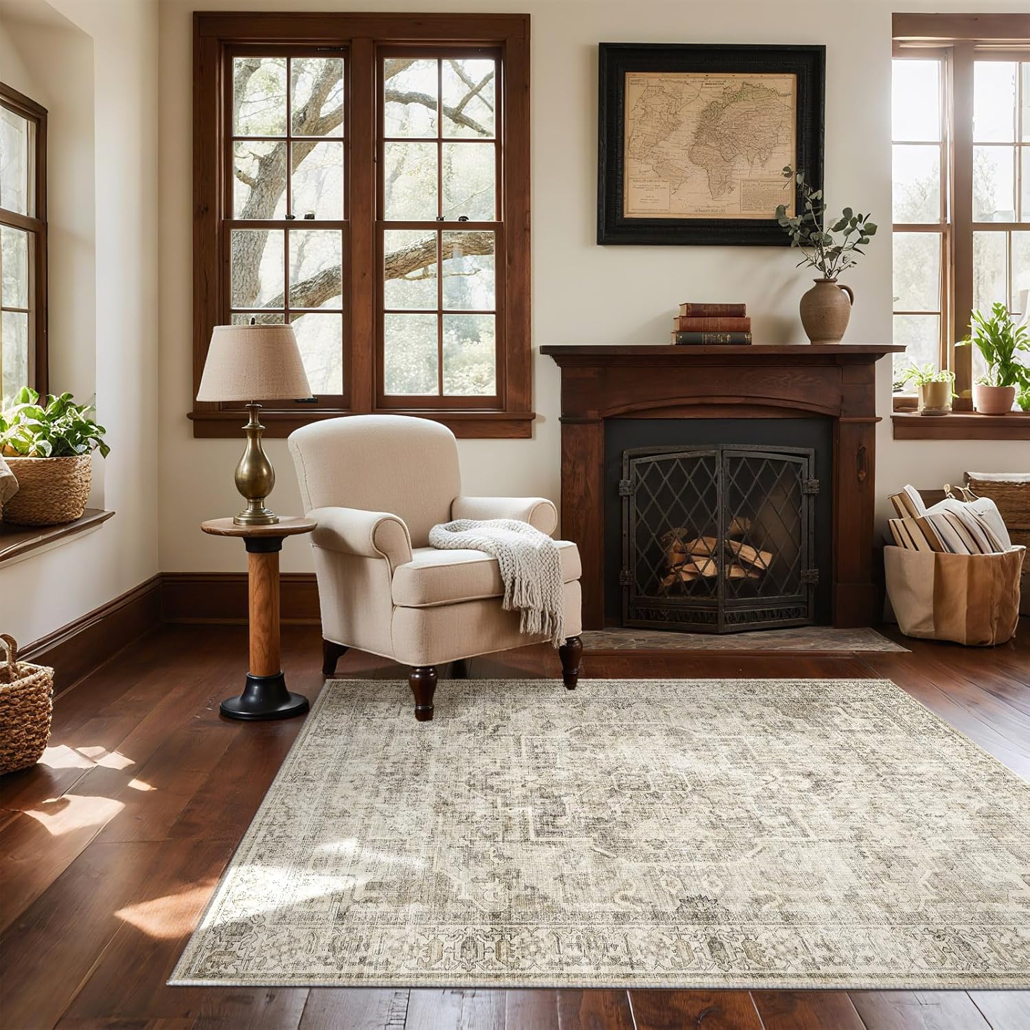 Machine Washable Throw Rugs for Entryway: Soft Non-Slip Carpet