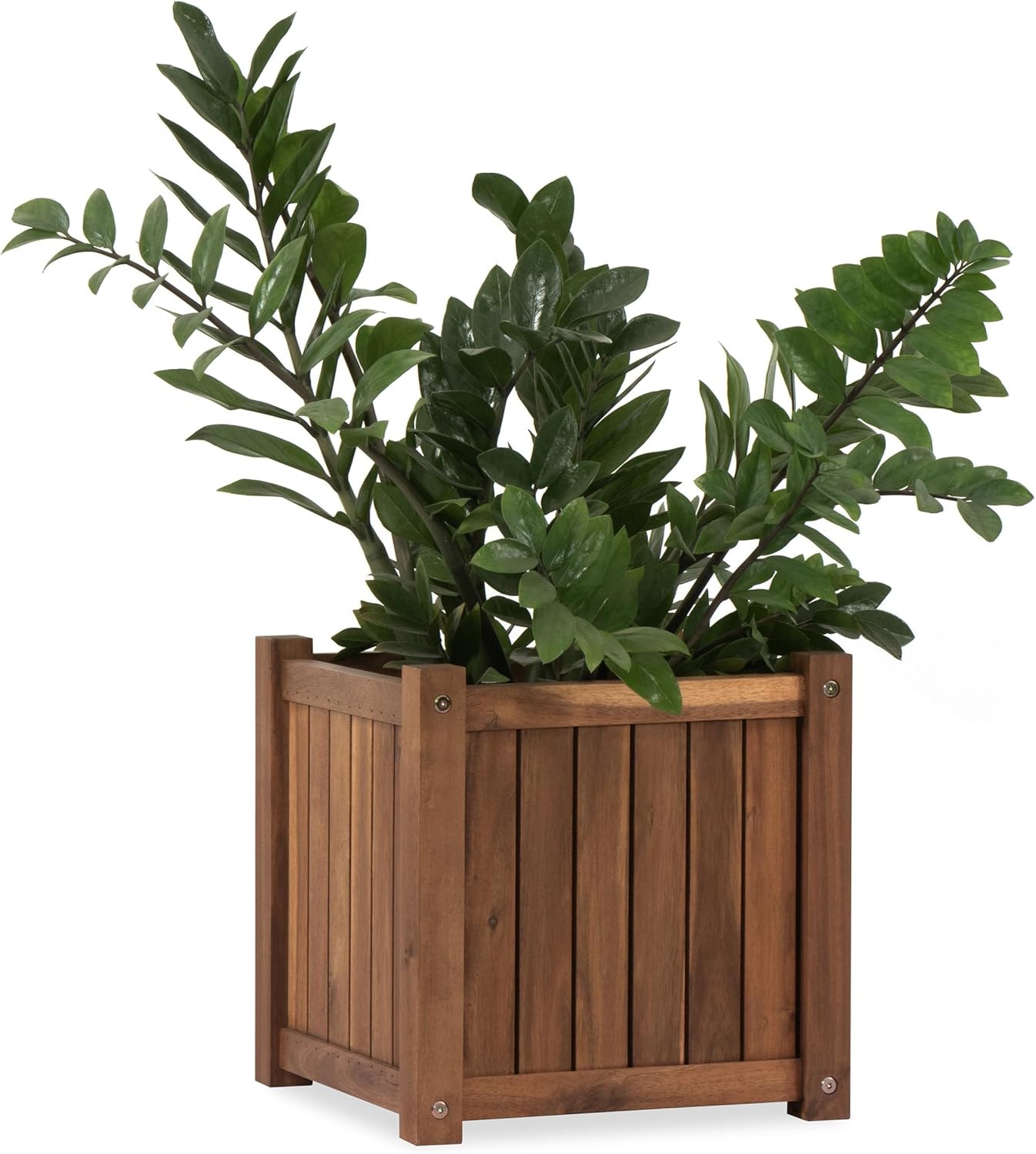 Acacia Wood Planter Box for Indoor and Outdoor Decor Needs