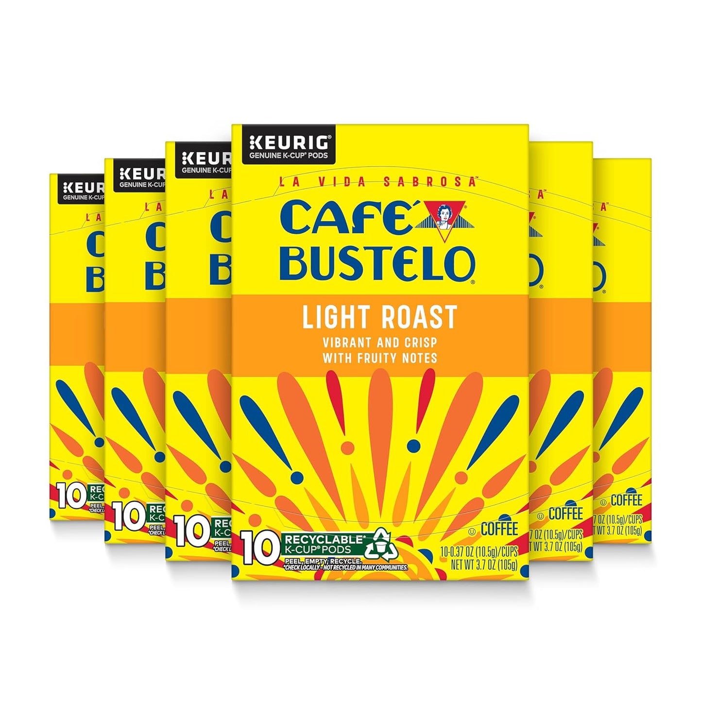 Cafe Bustelo Light Roast Coffee Pods for Keurig Machines