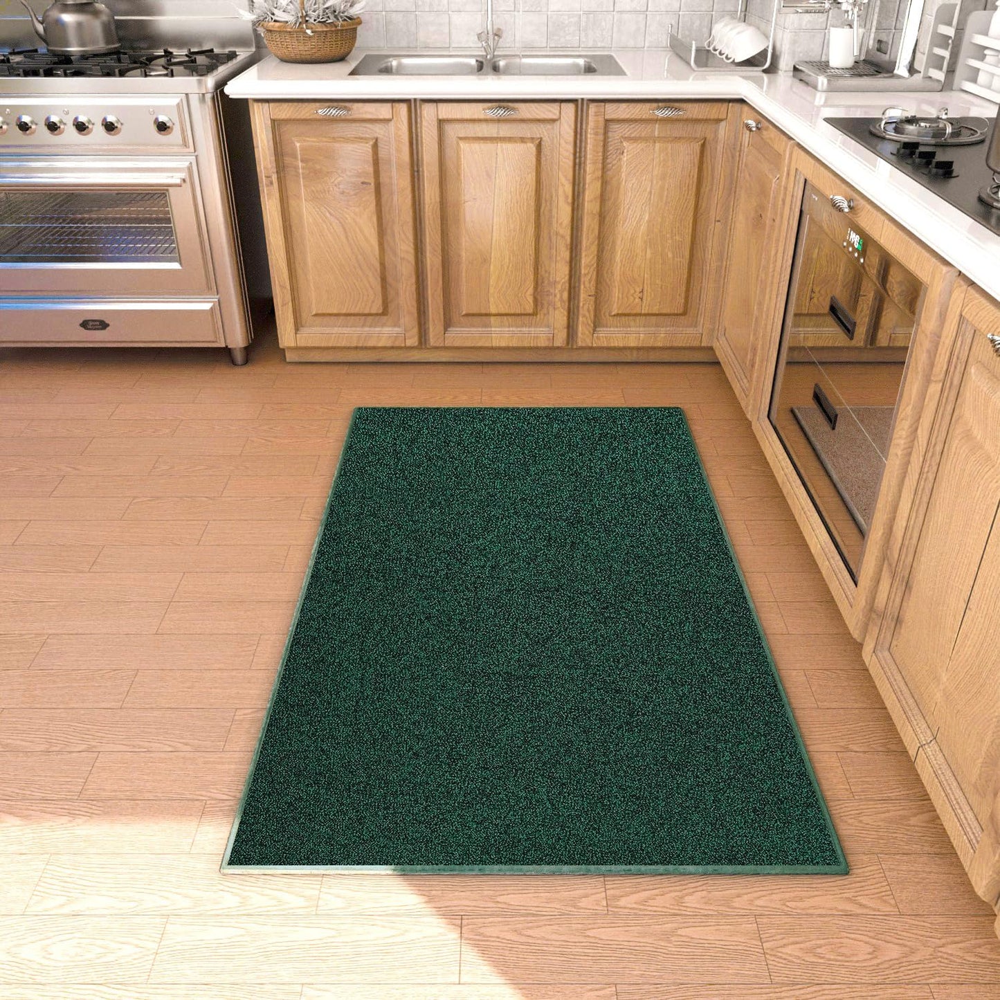 Soft Low Pile Area Rug with Non Slip Rubber Backing for Home