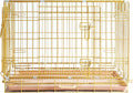 Dog Crate 30 Inch Copper Gold Dog Kennel - Portable Foldable Metal