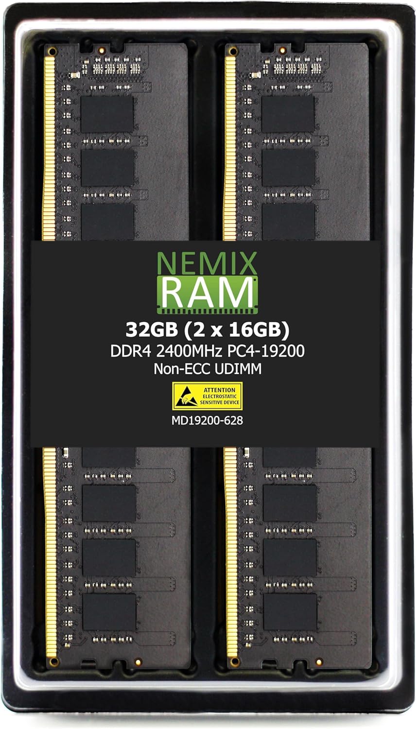 NEMIX RAM 32GB DDR4 2400MHZ Memory Kit for Enhanced Performance