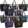 Christian Tote Bags Bulk 10 Pcs with Zipper Pocket - Bible Verse