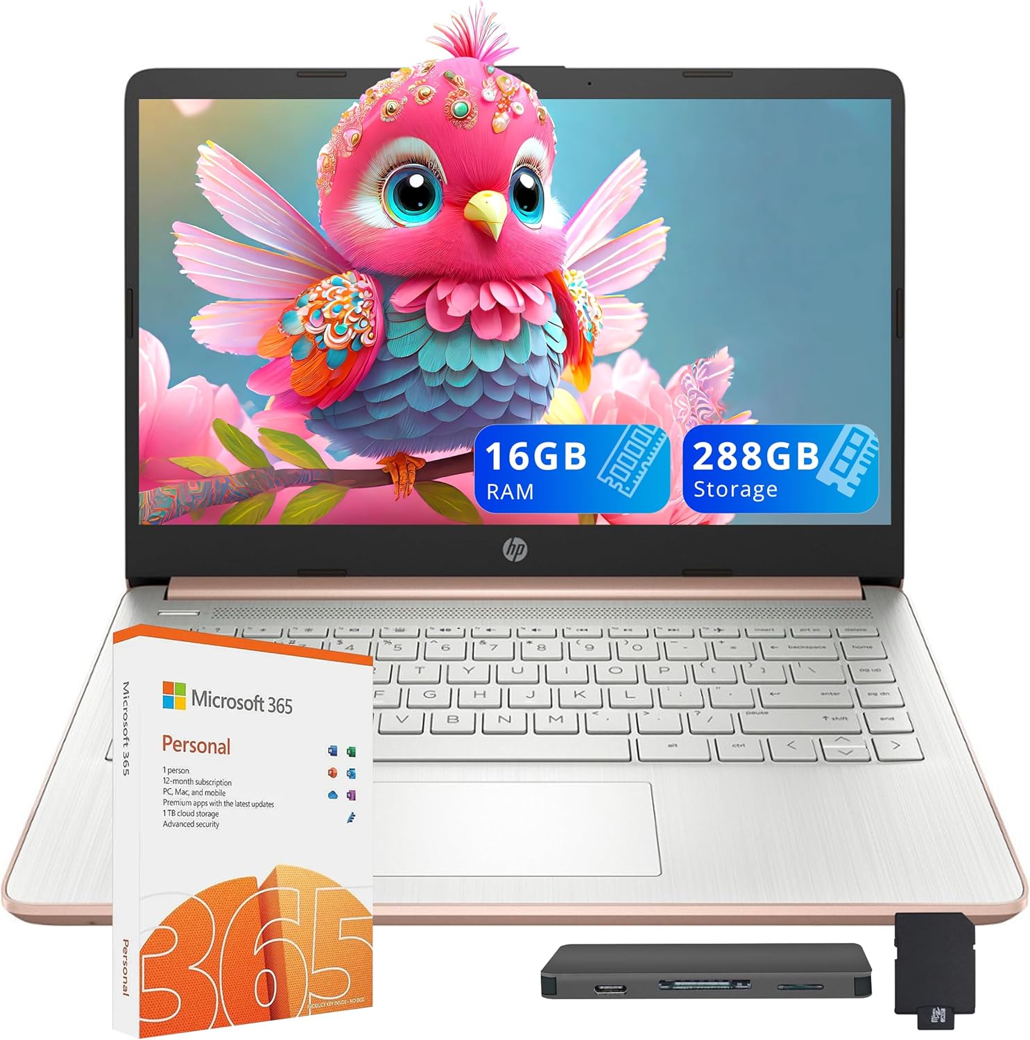HP Stream 14 HD Laptop with Intel Celeron and 16GB RAM