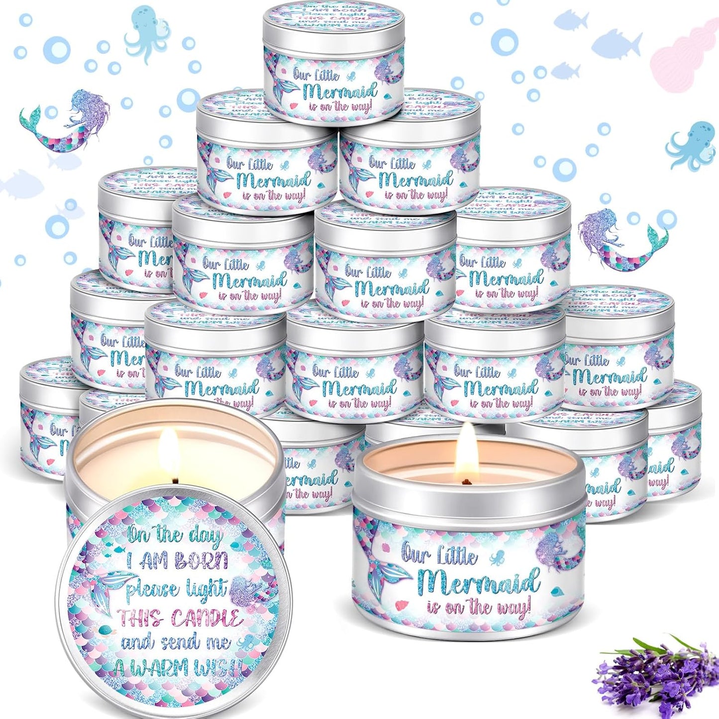 Lavender Scented Baby Shower Candles for Memorable Parties
