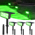 T-SUN Green Solar Spot Lights Outdoor 4 Pack - Bright, Weatherproof