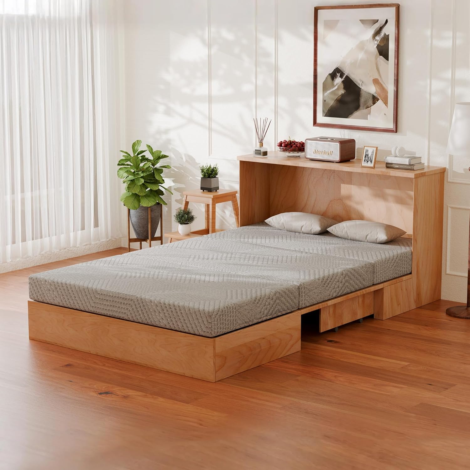 MLILY Tri-Fold Memory Foam Mattress for Travel and Guests