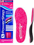 PowerStep Pinnacle Pink Orthotics for Women - Maximum Cushioning Arch