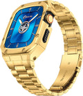 Stainless Steel Band and Case for Apple Watch - Rugged Gold Metal