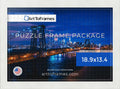 ArtToFrames 18.9x13.4 in White Puzzle Frame - Clean Display