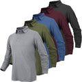 Long Sleeve Polo Shirts for Men - Moisture Wicking Golf Polo can
