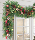 Pre-lit Christmas Garland 9FT with 100 Warm Lights - Flexible Battery