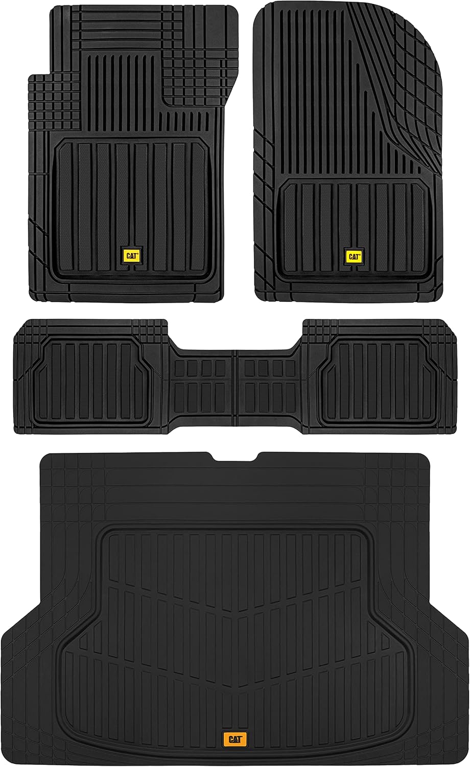 CAT Car Mats Full Set - All Weather Trim-to-Fit Rubber Mats