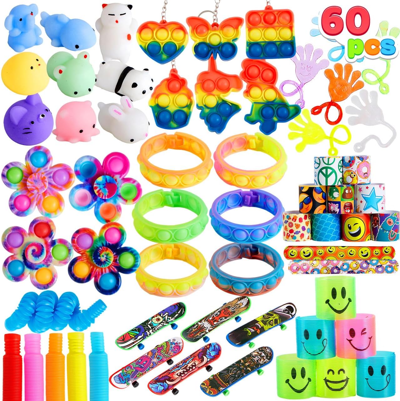 60-Pc Fun Fidget Toys Set for Kids by JOYIN
