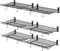 6 Pack Foldable Wall Shelf - Heavy Duty Garage Storage 270 LBS