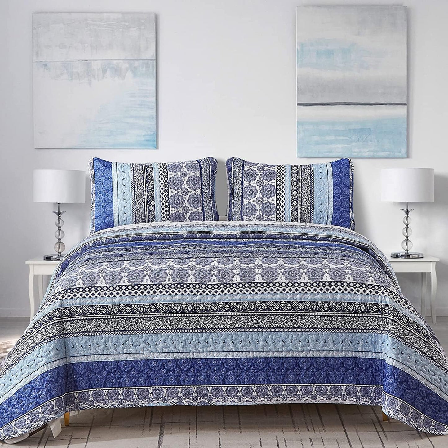 Boho Quilt Set Full Size by WONGS BEDDING - Stylish Comfort