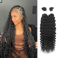 Human Braiding Hair for Boho Braids 2 Bundles 100g 22in Water Wave
