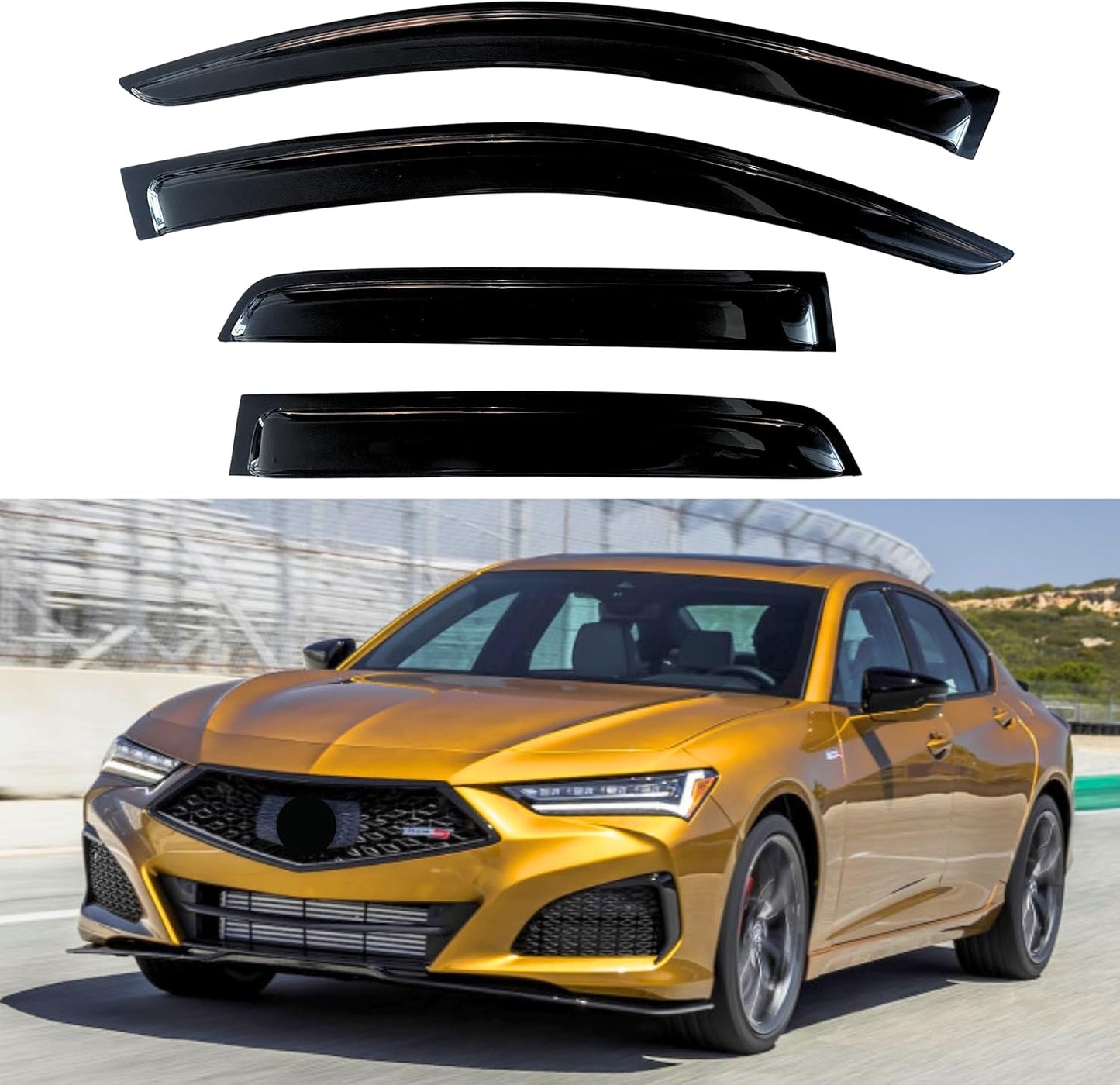 KPY Window Visor for Acura TLX 2021-2024 - Rain Guard Deflectors