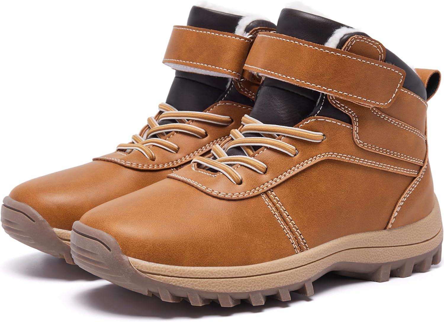 Boys Girls Snow Boots Lightweight Water-Resistant Winter Shoes