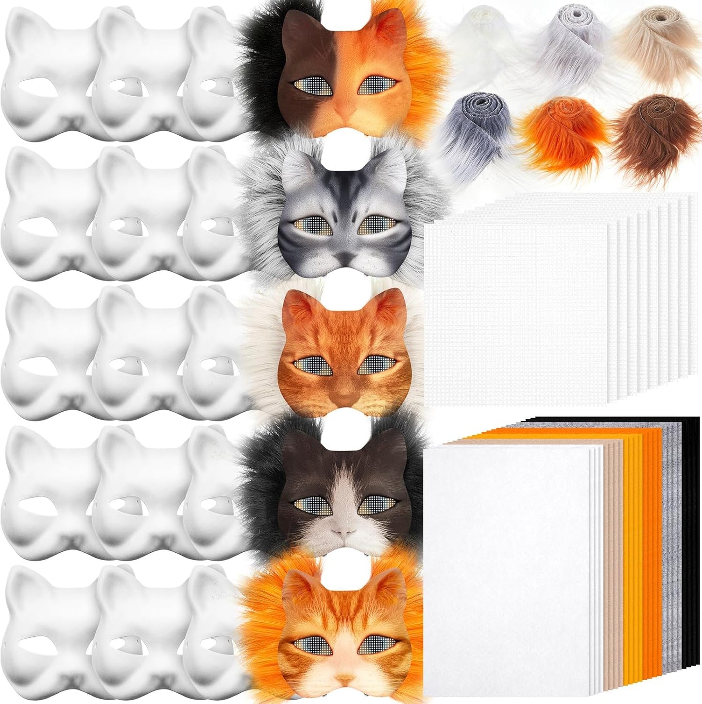 DIY Therian Mask Kit for Creative Cat Mask Making Fun