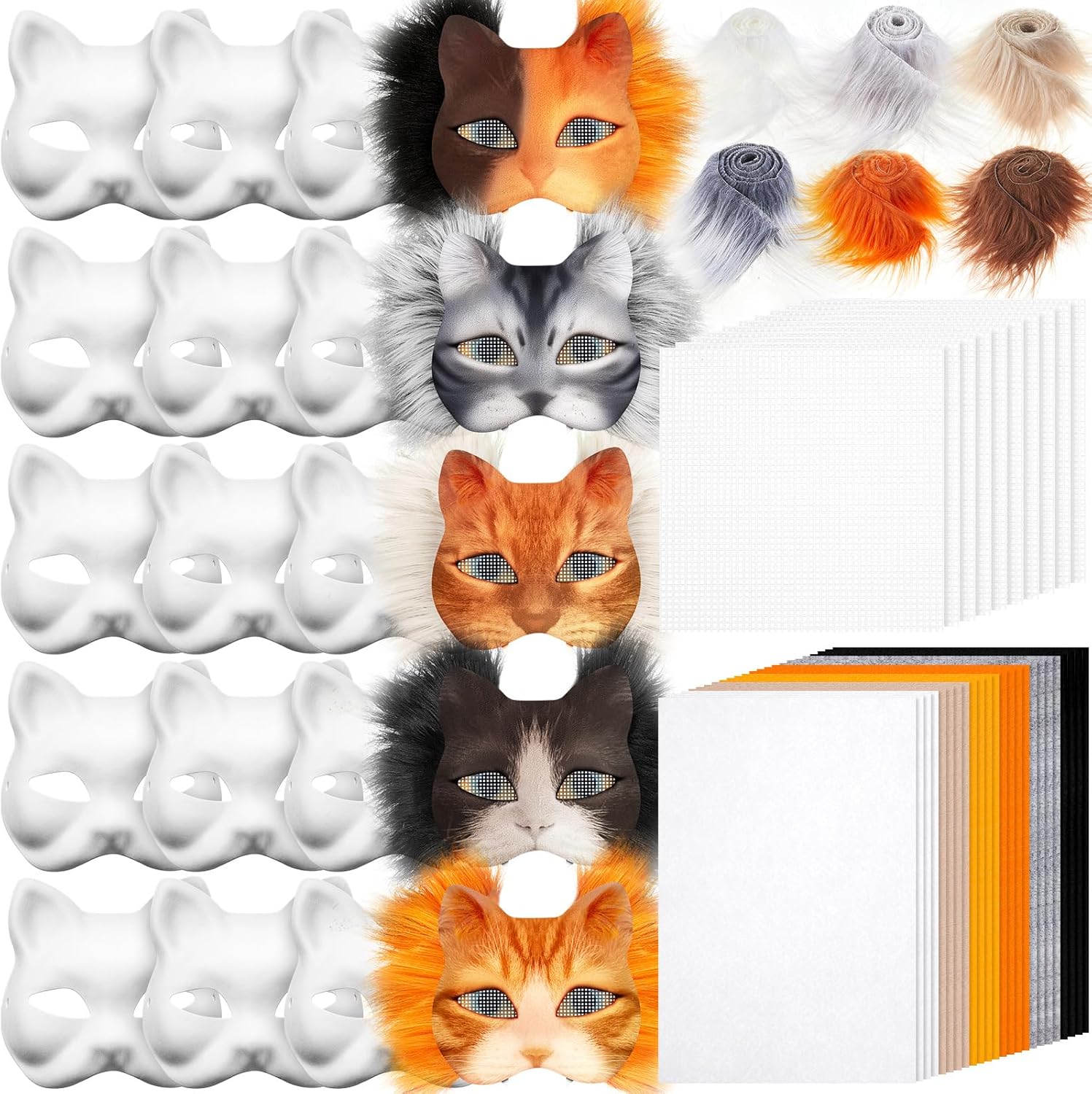 DIY Therian Mask Kit for Creative Cat Mask Making Fun
