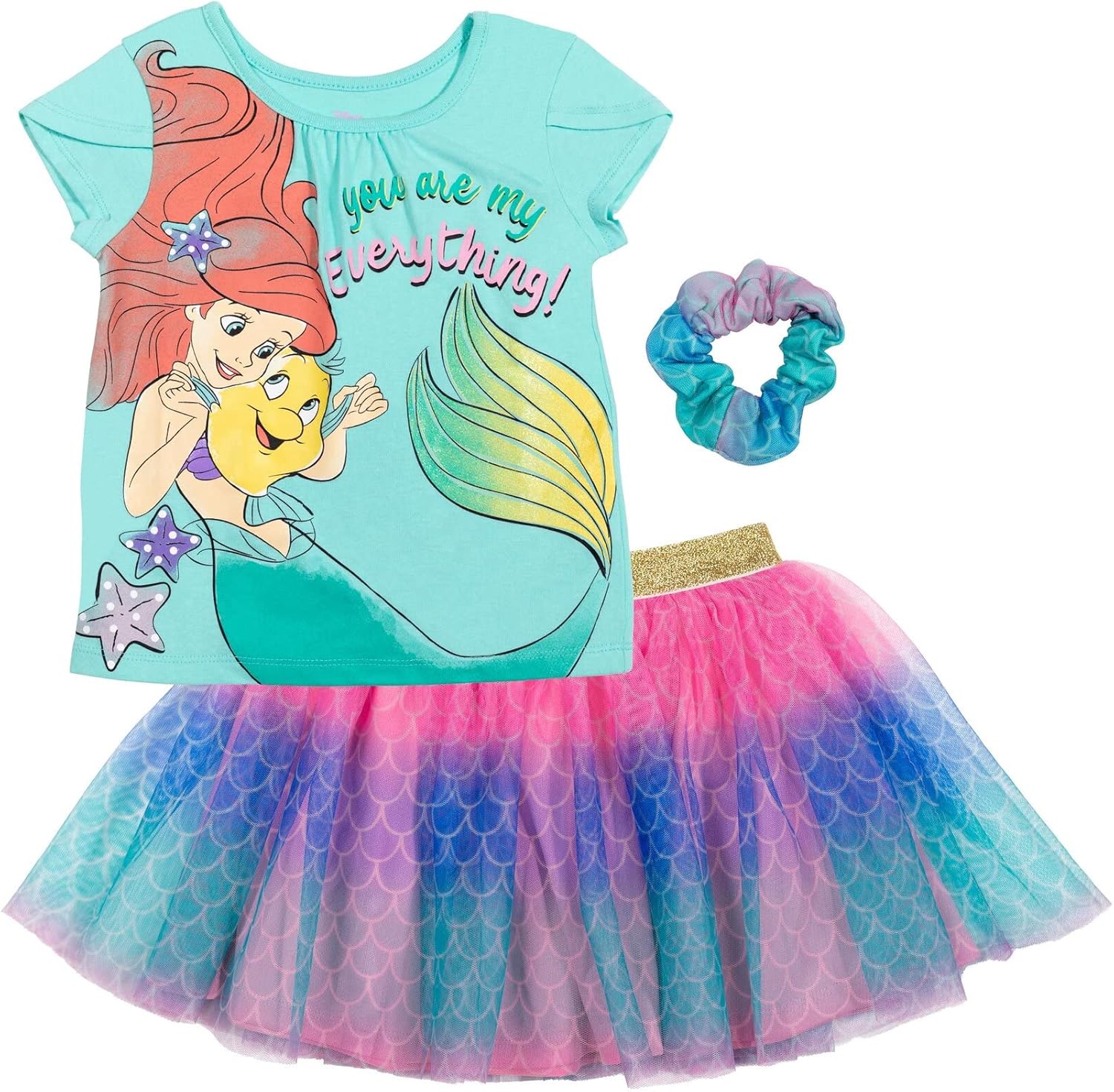 Disney Princess Moana Frozen Girls T-Shirt Skirt Outfit Set