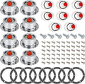 CheeMuii 8 Pack 343-4009 Trailer Hub Caps with Oil Window - Visible