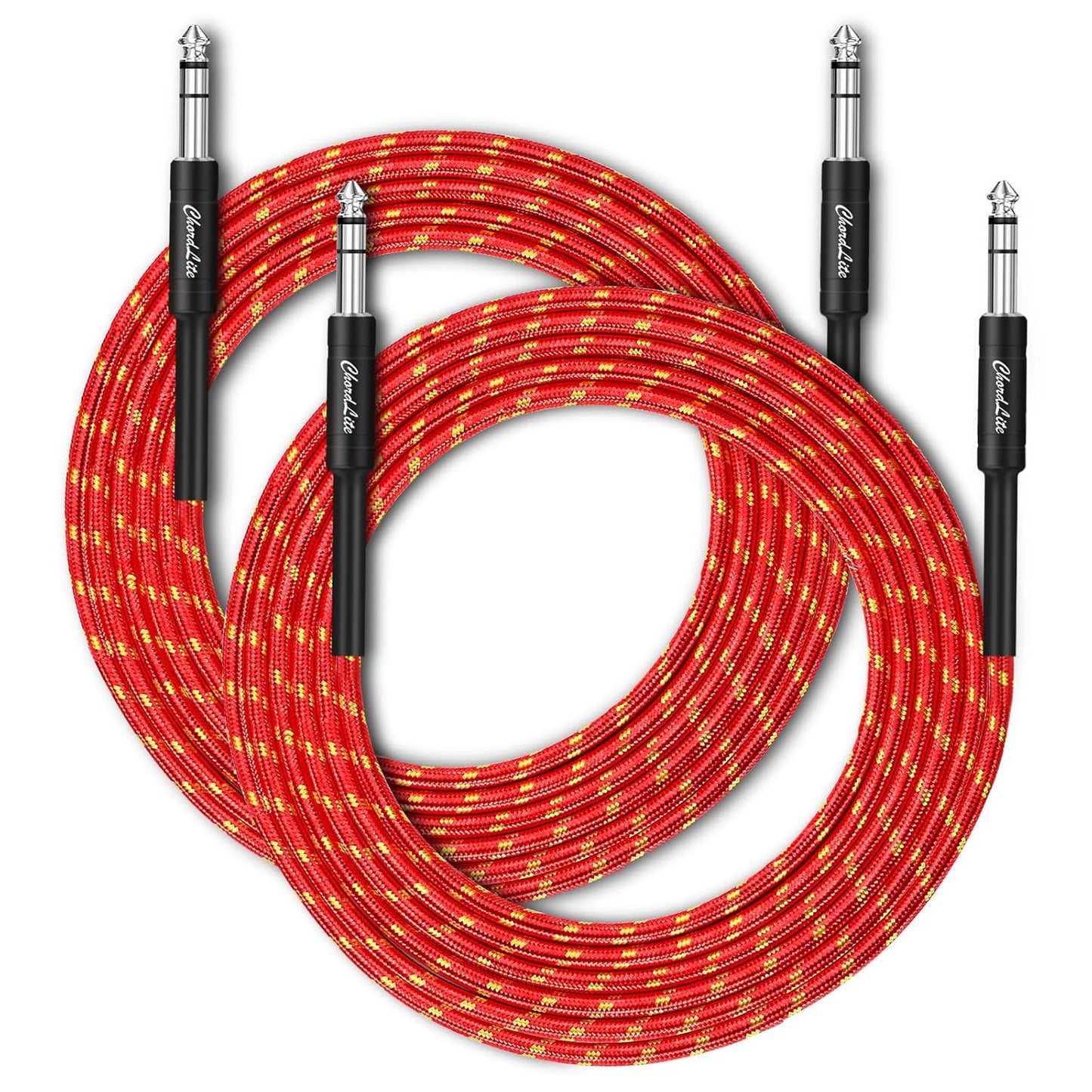 ChordLite 2 Pack 10FT Guitar Cables - Premium Sound for All Instruments