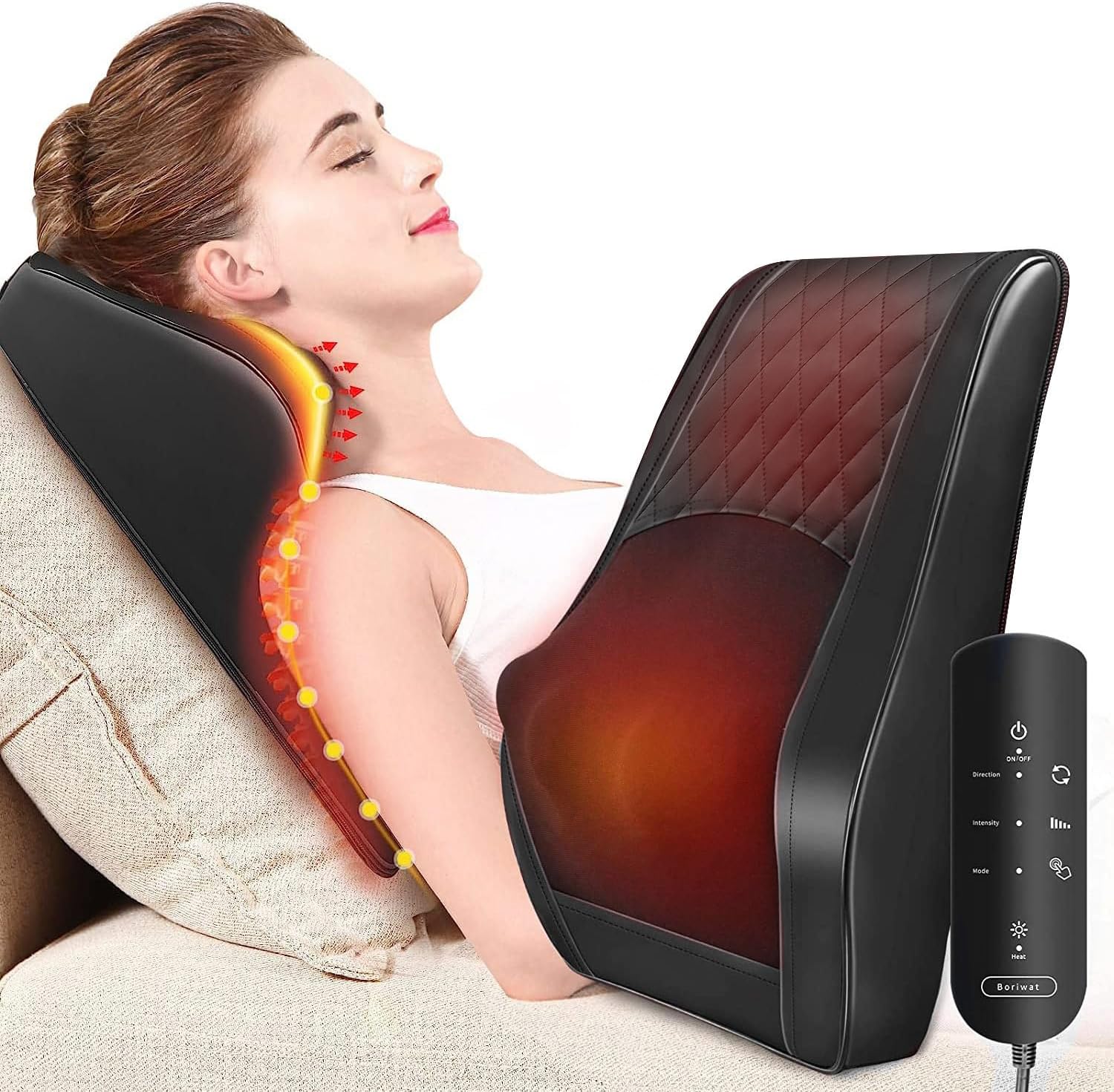 Boriwat Neck Back Massager with Heat - Ultimate Pain Relief