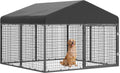 Large Outdoor Dog Enclosure - Heavy Duty Kennel with Roof