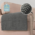 Plush Chenille Couch Armrest Cover 2 Packs - Thick, Soft Protection