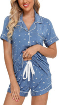 Anjue Womens Pajamas Set Soft Button Down Nightwear for Comfort