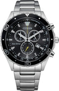 Citizen Eco-Drive Weekender Chronograph Watch - Silver Stainless Steel