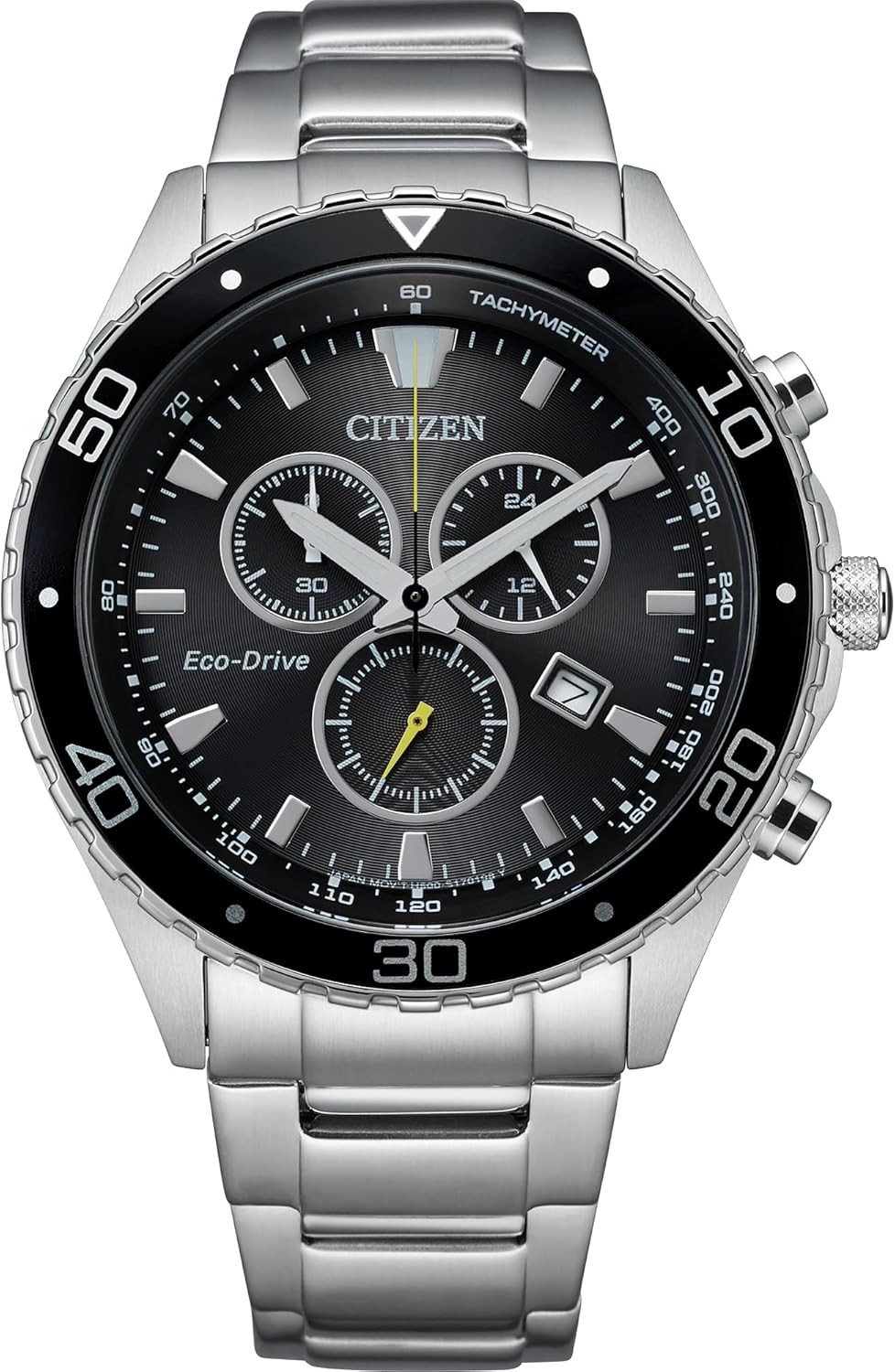 Citizen Eco-Drive Weekender Chronograph Watch - Silver Stainless Steel