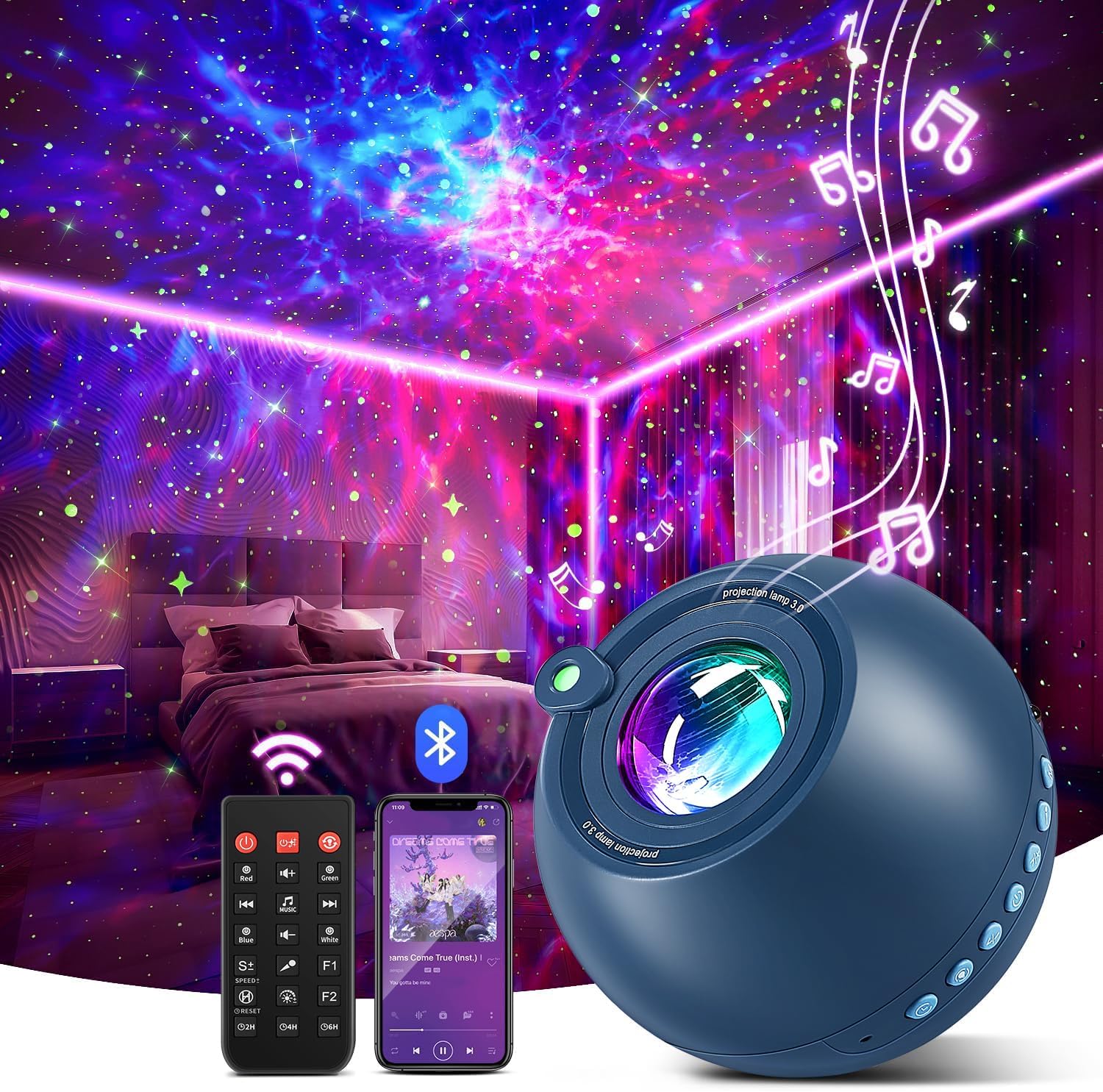 Transform Your Bedroom with PIKOY Nebula Star Projector
