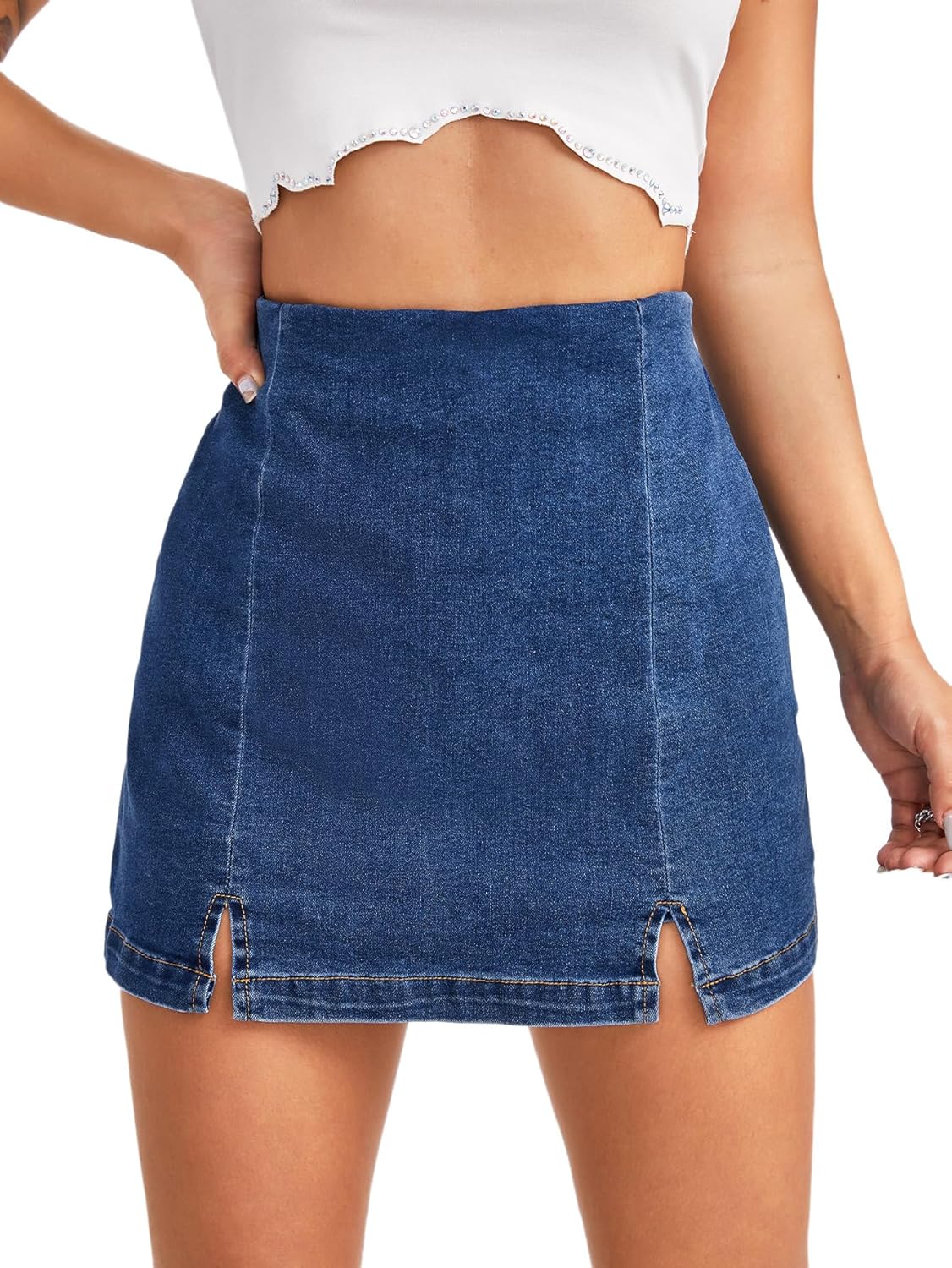 Floerns Women's Casual High Waist Denim Skorts for Every Occasion