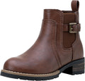 Jeossy Women's 9006 Leather Chelsea Ankle Boots - Low Heel Comfort