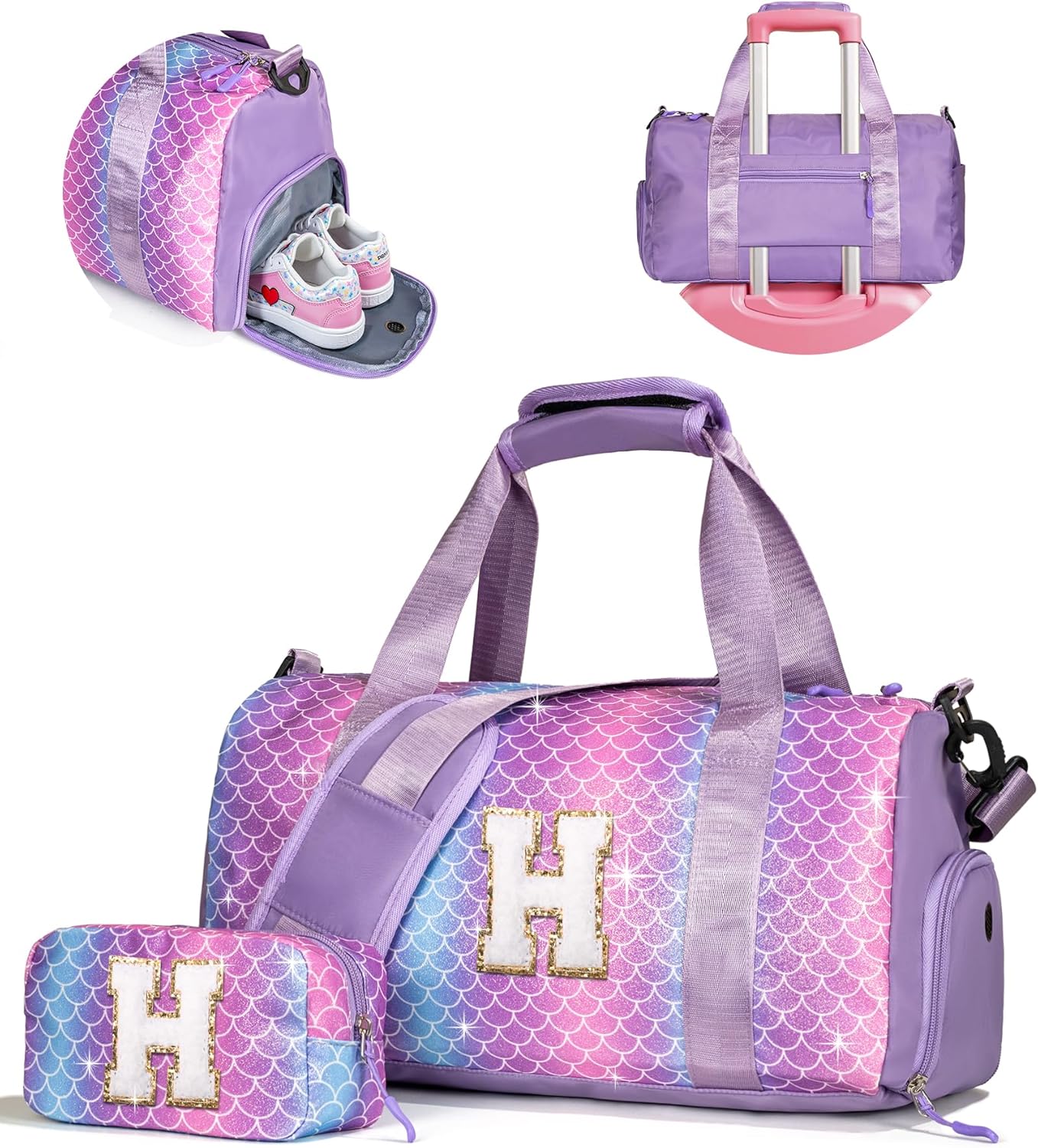 Personalized Gym Bag with Shoe Compartment for Girls