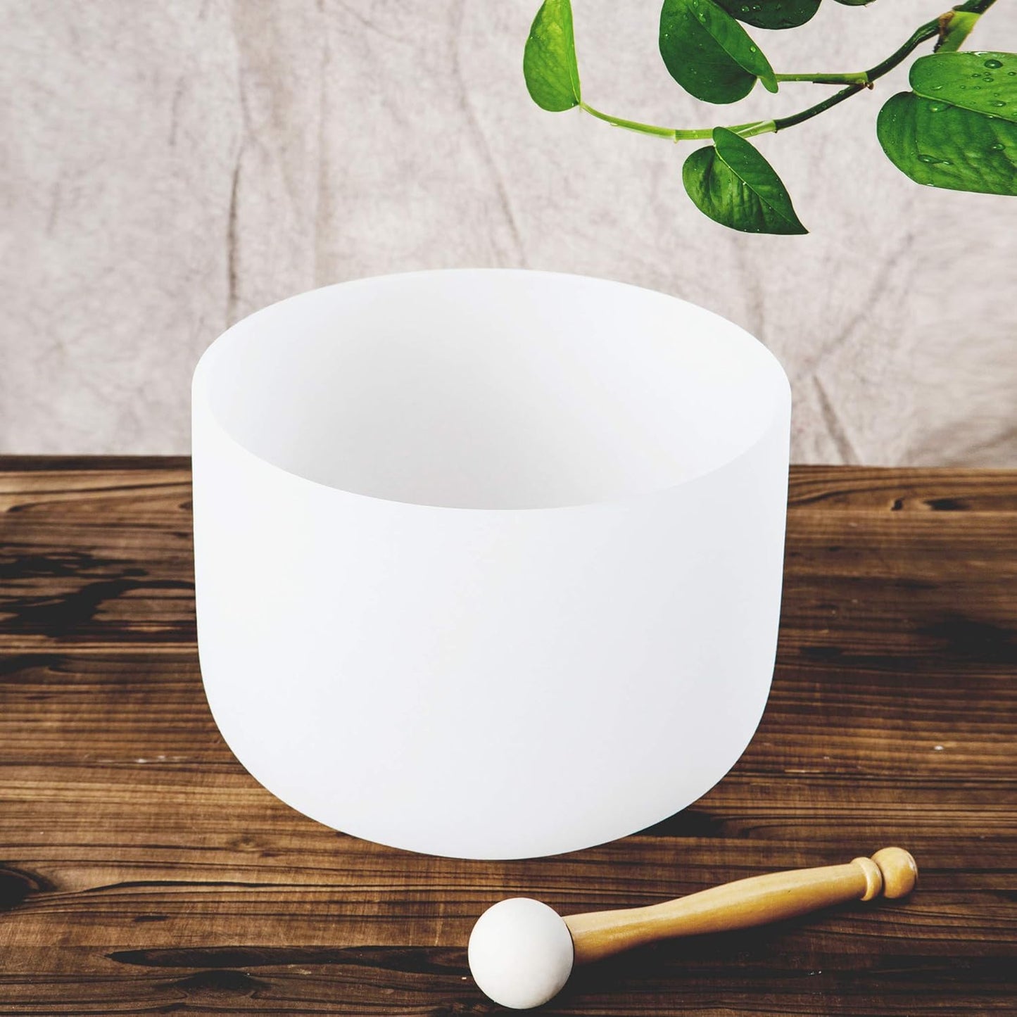 Leize Quartz Crystal Singing Bowl C Note for Root Chakra Healing