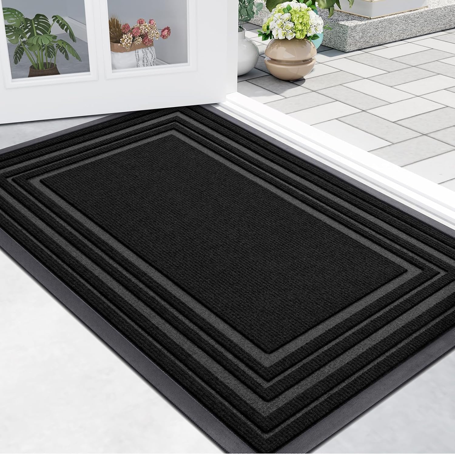 Buganda Non-Slip Natural Rubber Doormat for Indoor Outdoor Use